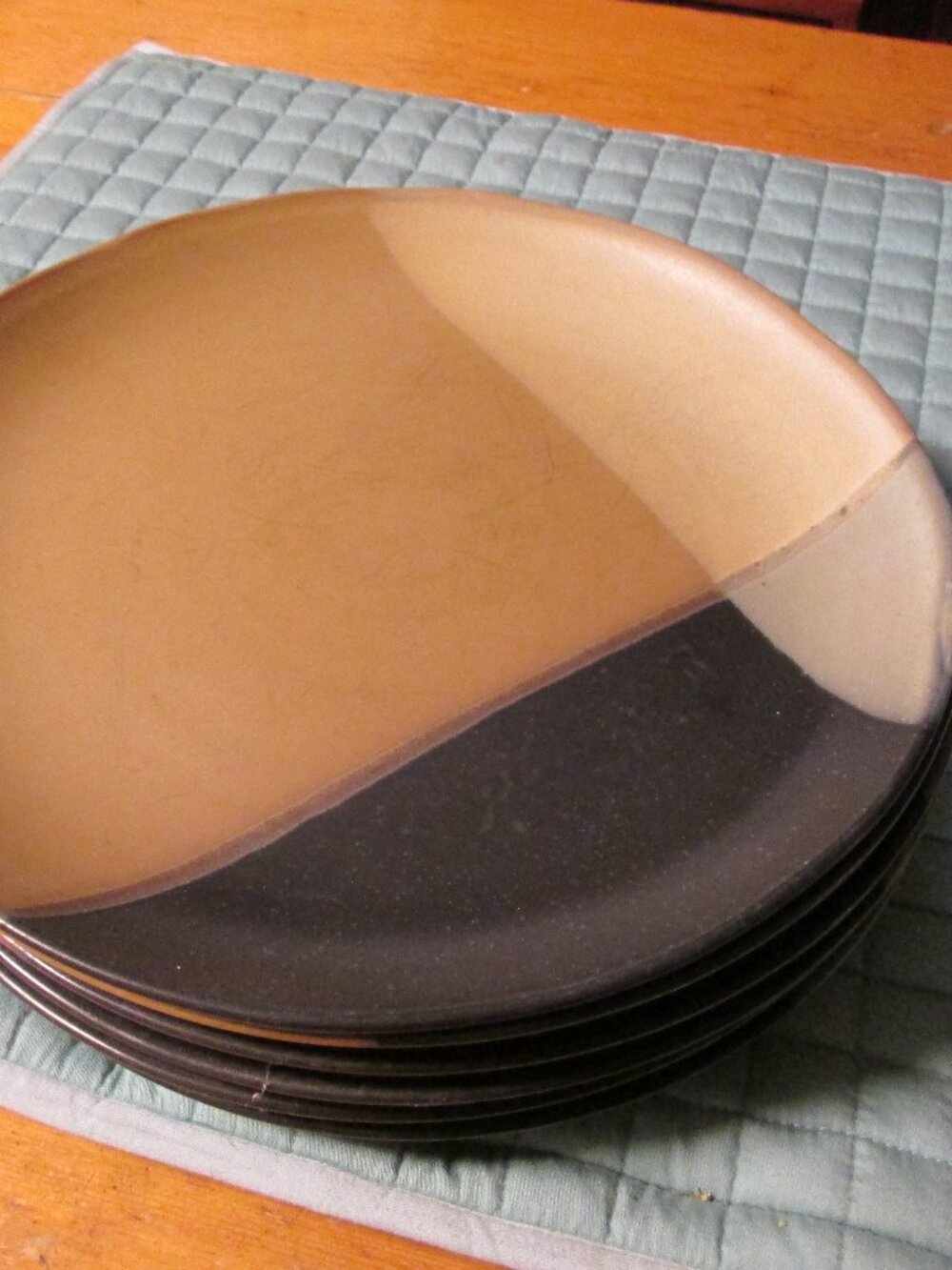6-SANGO gold dust black 10 3/4 dinner plates